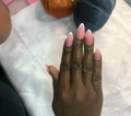 Timeless almond shape French tips
