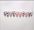 Cow Print Almond Nail Set